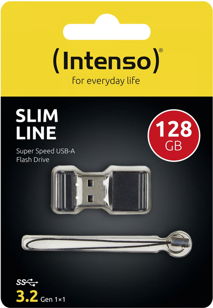 Флеш пам'ять Intenso Slim Line 128GB USB 3.0 Black (4034303028887) - зображення 3