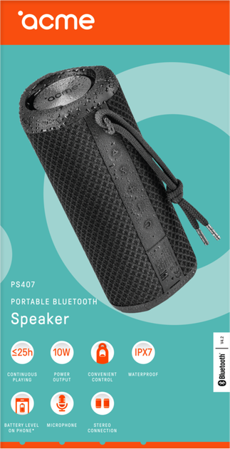 Акустическая система Acme PS407 Bluetooth Outdoor Speaker Black (4770070879993) - изображение 7