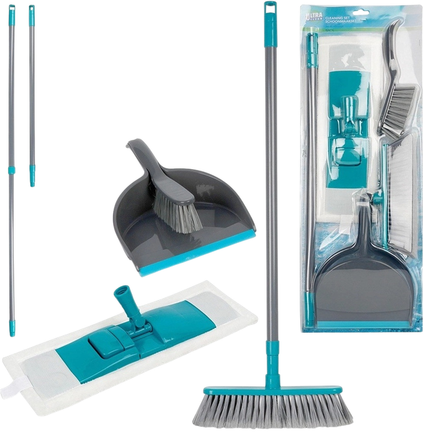 Zestaw do sprzątania Ultra Clean zmiotka, szufelka, mop, szczotka i kij (8720573427531) - obraz 5
