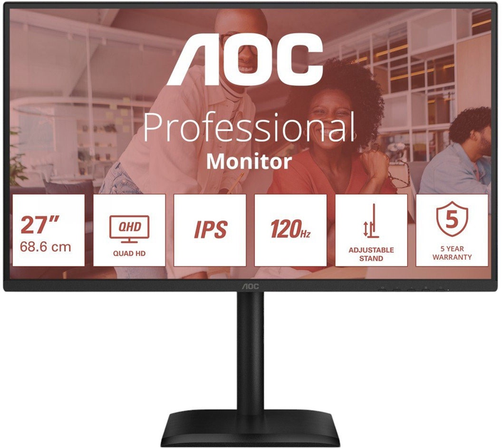 Monitor 27" AOC Q27E4U (4038986182812) - obraz 1