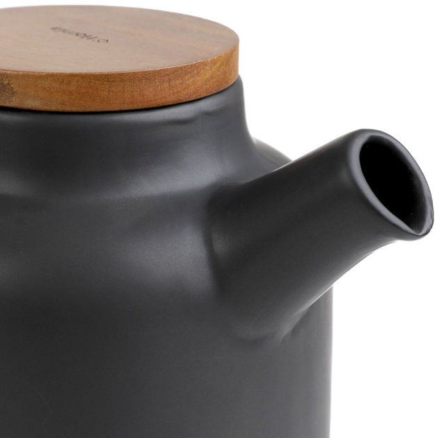 Глечик Homla Poline з акацієвою кришкою Чорний 1.5 л (5904183875576) - зображення 4