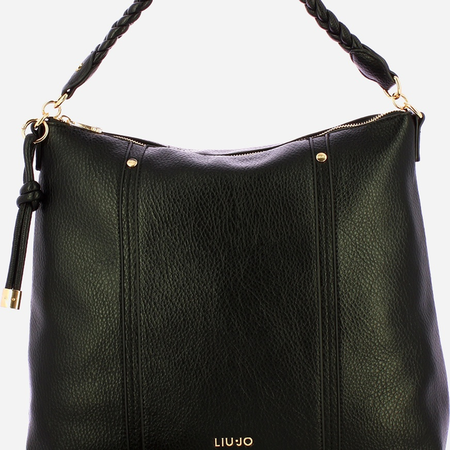 Сумка жіноча зі штучної шкіри велика Liu Jo AF5078E0027 22222 Чорна (800070345613) - зображення 4