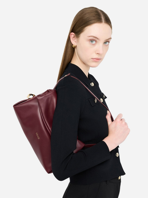 Сумка багет жіноча зі штучної шкіри середня Liu Jo AF5097E0077 91726 Бордова (800070345616) - зображення 2