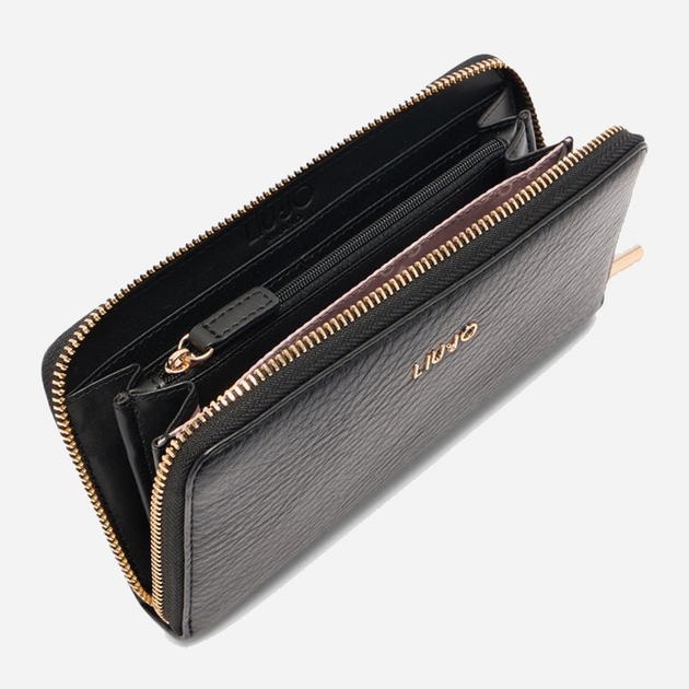 Гаманець жіночий зі штучної шкіри Liu Jo AF5170E0027 22222 Чорний (800070345671) - зображення 3