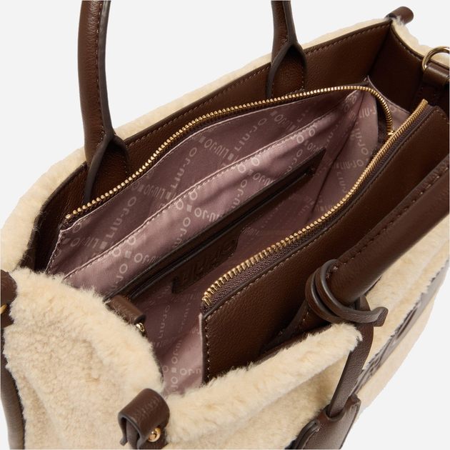 Torebka crossbody damska materiałowa mała Liu Jo AF5206E0692 90912 Beżowa (800070345654) - obraz 6