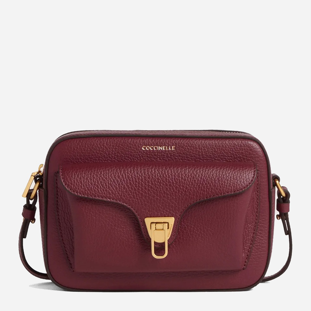 Torebka crossbody damska ze skóry naturalnej mała Coccinelle Beat E1MF6150201 R52 Bordowa (800070346004) - obraz 1