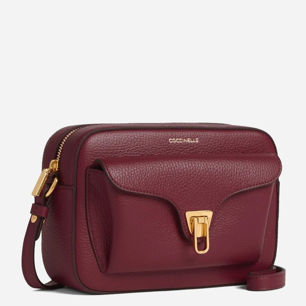 Torebka crossbody damska ze skóry naturalnej mała Coccinelle Beat E1MF6150201 R52 Bordowa (800070346004) - obraz 2