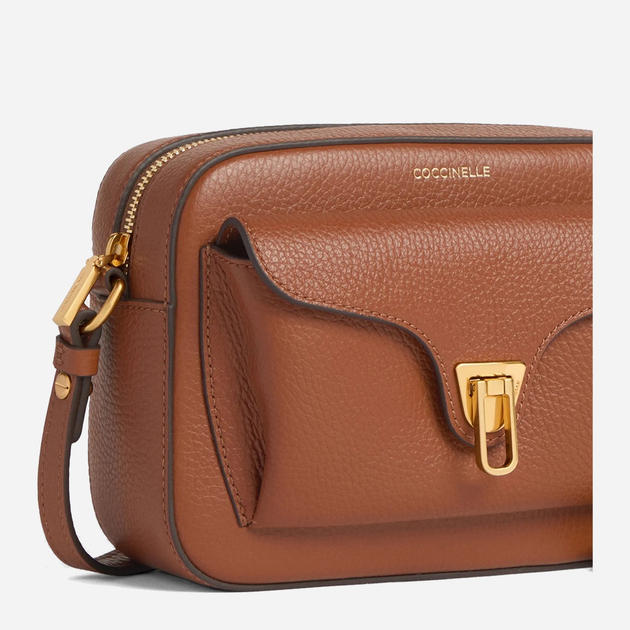 Torebka crossbody damska ze skóry naturalnej Coccinelle Beat E1MF6150601 W11 Brązowa (800070346007) - obraz 3