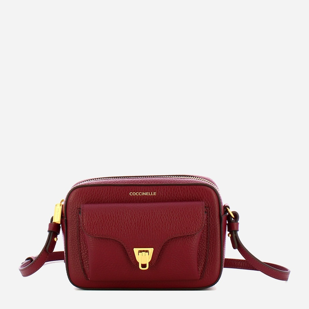 Torebka crossbody damska ze skóry naturalnej mała Coccinelle Beat E1MF6550401 R52 Bordowa (800070346010) - obraz 1