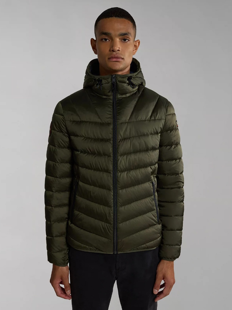 Kurtka przejściowa męska z kapturem Napapijri Aerons NP0A4GJOGE41005 M Zielona (800070311915) - obraz 2