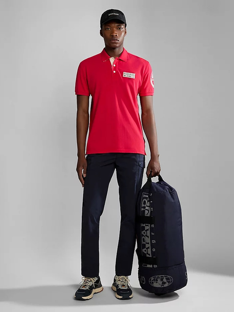 Поло довге чоловіче Napapijri E-Amundsen NP0A4H6AR251 L Червоне (800070320826) - зображення 3