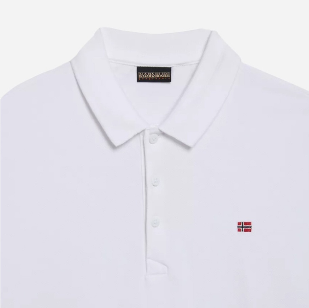 Koszulka polo męska Napapijri Ealis NP0A4H8B0021 S Biała (800070320850) - obraz 7
