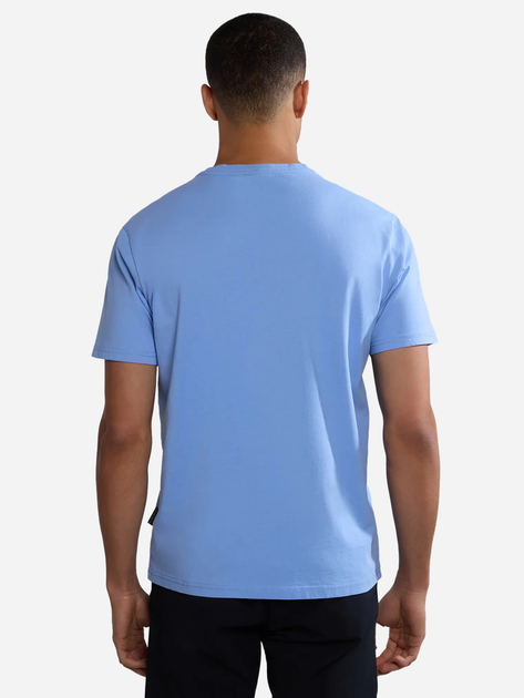 Футболка бавовняна довга чоловіча Napapijri Salis NP0A4H8DI001 M Синя (800070320859) - зображення 2