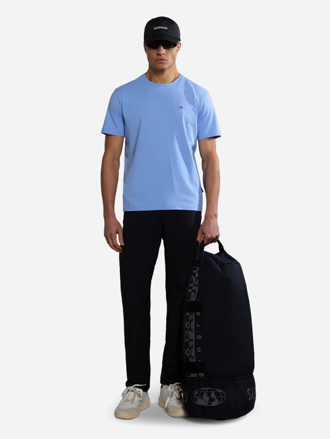 Футболка бавовняна довга чоловіча Napapijri Salis NP0A4H8DI001 M Синя (800070320859) - зображення 3