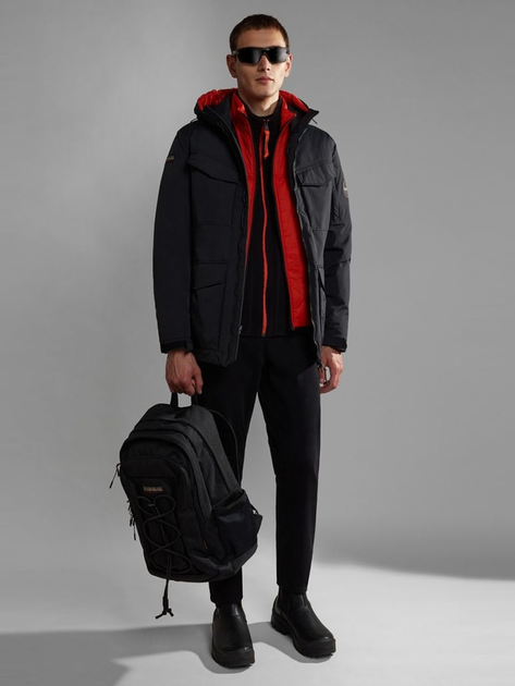 Толстовка на флісі на блискавці чоловіча Napapijri T-Anderby NP0A4HDR0411005 XL Чорна (800070311984) - зображення 3