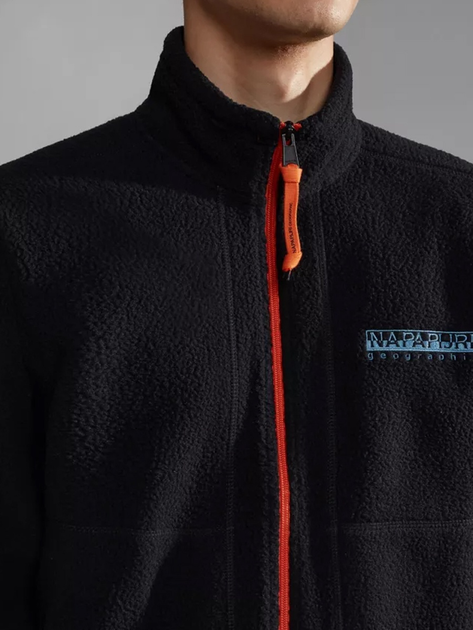 Толстовка на флісі на блискавці чоловіча Napapijri T-Anderby NP0A4HDR0411005 XL Чорна (800070311984) - зображення 4