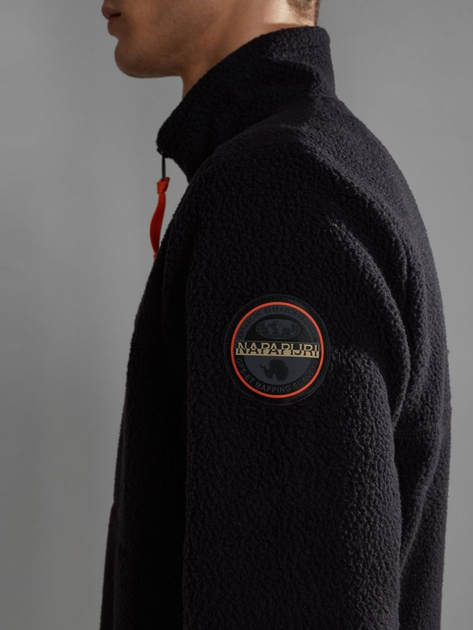 Толстовка на флісі на блискавці чоловіча Napapijri T-Anderby NP0A4HDR0411005 XL Чорна (800070311984) - зображення 5