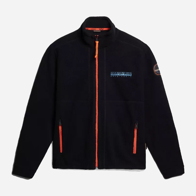 Толстовка на флісі на блискавці чоловіча Napapijri T-Anderby NP0A4HDR0411005 XL Чорна (800070311984) - зображення 6