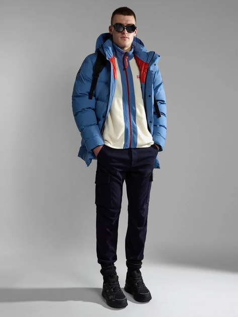 Bluza męska rozpinana streetwear polarowa Napapijri T-Anderby NP0A4HDRNS51002 M Biała (800070311987) - obraz 3