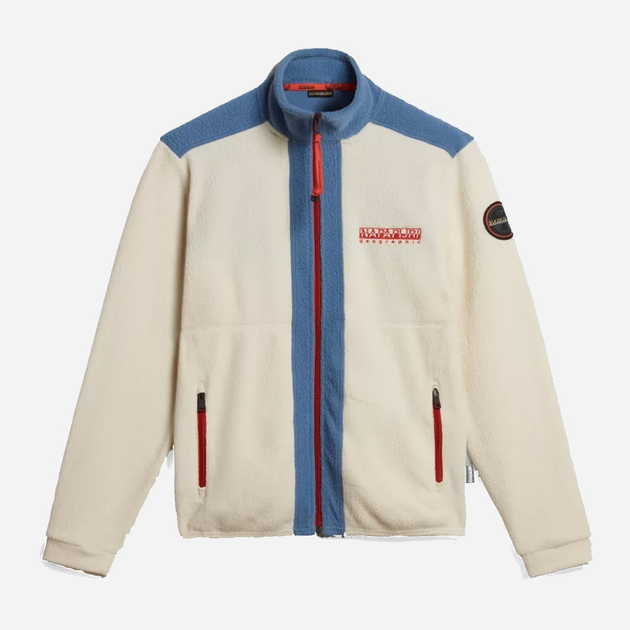 Толстовка на флісі на блискавці чоловіча Napapijri T-Anderby NP0A4HDRNS51002 S Біла (800070311988) - зображення 5