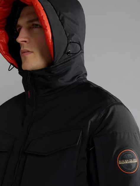 Куртка демісезонна з капюшоном чоловіча Napapijri 20-22 NP0A4HEK0411001 XL Чорна (800070311991) - зображення 3