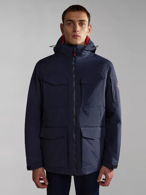 Куртка демісезонна з капюшоном чоловіча Napapijri 20-22 NP0A4HEK1761002 M Темно-синя (800070311992) - зображення 1