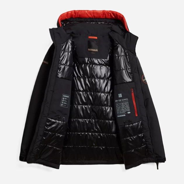 Куртка демісезонна з капюшоном чоловіча Napapijri 20-22 NP0A4HEK0411001 XL Чорна (800070311991) - зображення 8