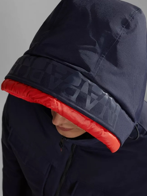 Куртка демісезонна з капюшоном чоловіча Napapijri 20-22 NP0A4HEK1761002 XL Темно-синя (800070311994) - зображення 4