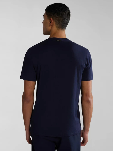 Футболка бавовняна довга чоловіча Napapijri S-Canada NP0A4HQM1761 M Темно-синя (800070320931) - зображення 2