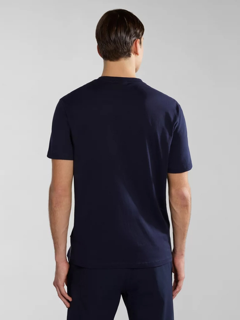 Футболка бавовняна довга чоловіча Napapijri S-Aylmer NP0A4HTO1761 M Темно-синя (800070320970) - зображення 2