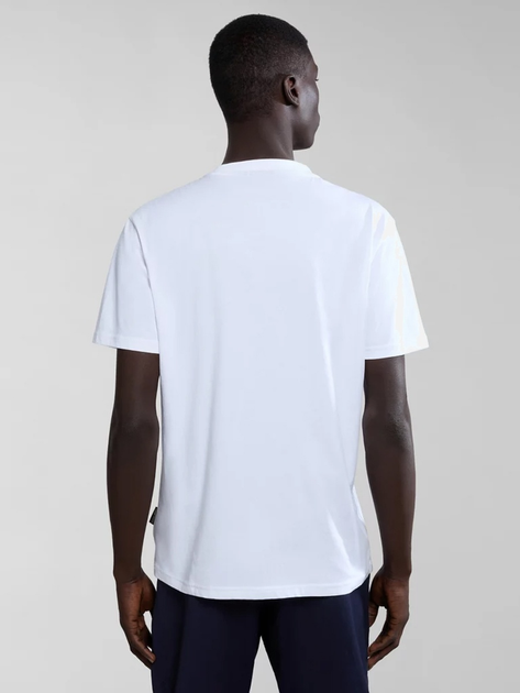 Футболка бавовняна довга чоловіча Napapijri S-Aylmer NP0A4HTO0021 L Біла (800070320976) - зображення 2