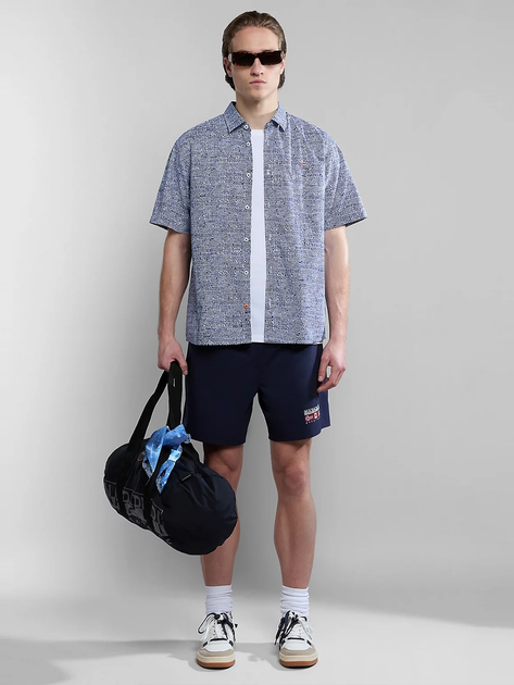 Сорочка бавовняна літня чоловіча Napapijri G-Ronge NP0A4HX1F3O1 L Синя (800070320990) - зображення 3