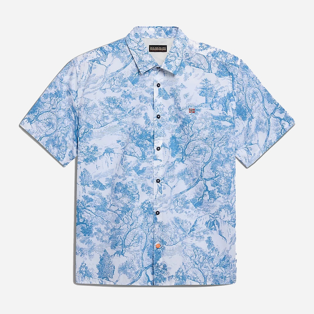 Сорочка бавовняна літня чоловіча Napapijri G-Ronge NP0A4HX1F5Z1 M Блакитна (800070320993) - зображення 5