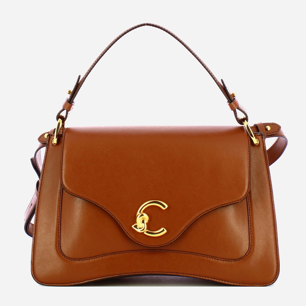 Torebka crossbody damska ze skóry naturalnej Coccinelle C-Me E1SSK180101 W11 Brązowa (800070346008) - obraz 1