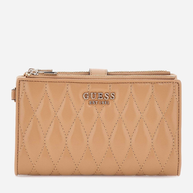 Гаманець жіночий зі штучної шкіри Guess Valla SWQG8122157 Бежевий (800070344448) - зображення 1