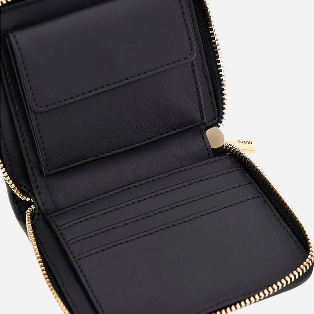 Гаманець жіночий зі штучної шкіри Guess Valla SWQG8122137 Чорний (800070344446) - зображення 4