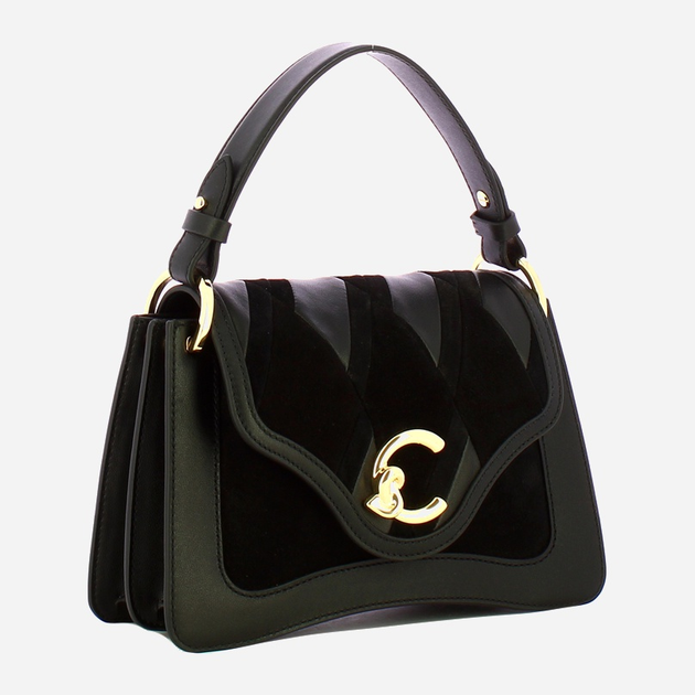 Torebka crossbody damska ze skóry naturalnej mała Coccinelle C-Me E1T1S180201 001 Czarna (800070346015) - obraz 3