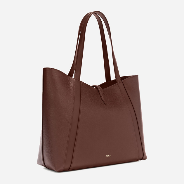 Сумка шопер жіноча з натуральної шкіри середня Furla Goccia WB01788BX33532460S1007 Темно-коричнева (800070349553) - зображення 2