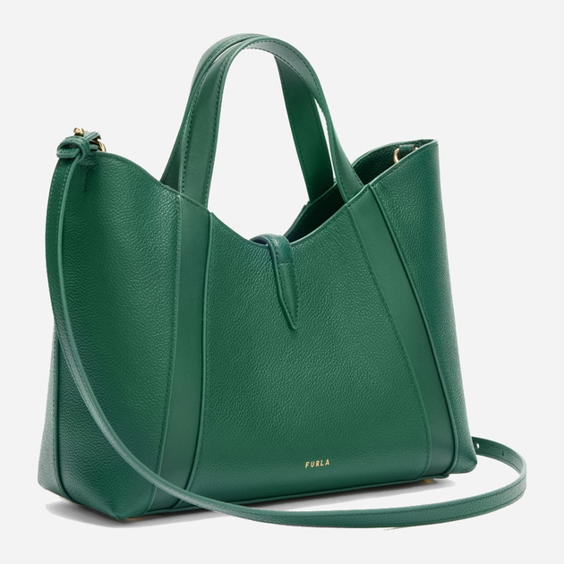 Torebka crossbody damska ze skóry naturalnej Furla Goccia WB01789BX33532810S1007 Zielona (800070344704) - obraz 2