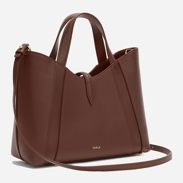 Сумка крос-боді через плече жіноча з натуральної шкіри середня Furla Goccia WB01789BX33532460S1007 Коричнева (800070349447) - зображення 2