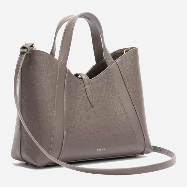 Сумка крос-боді через плече жіноча з натуральної шкіри середня Furla Goccia WB01789BX33534283S1007 Сіра (800070349438) - зображення 2