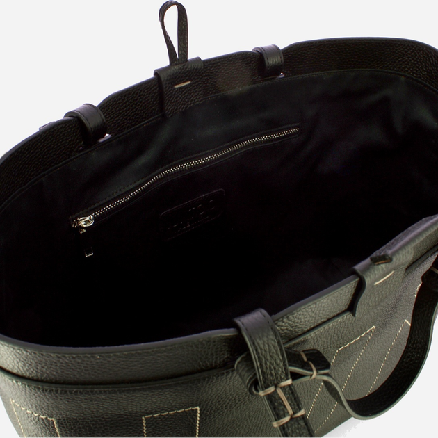 Torebka shopper ze skóry naturalnej Iuntoo Sibilla 191203 Czarna (800070346763) - obraz 4