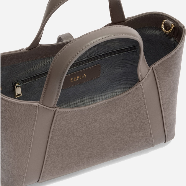 Сумка крос-боді через плече жіноча з натуральної шкіри середня Furla Goccia WB01789BX33534283S1007 Сіра (800070349438) - зображення 5