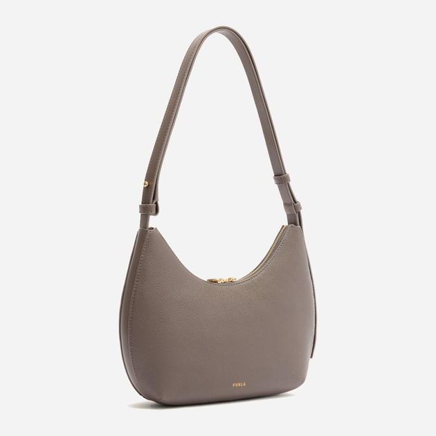 Сумка багет жіноча з натуральної шкіри маленька Furla Goccia WB01500BX33534283S1007 Сіра (800070349437) - зображення 2