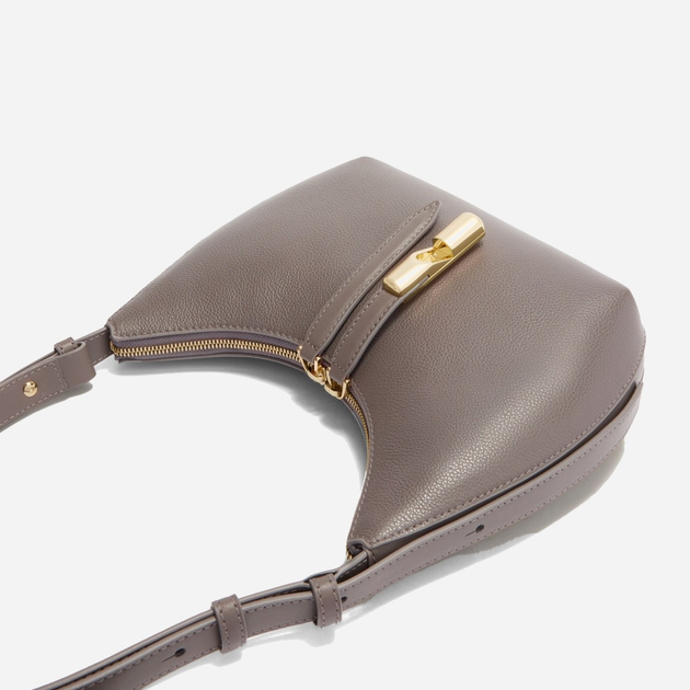 Сумка багет жіноча з натуральної шкіри маленька Furla Goccia WB01500BX33534283S1007 Сіра (800070349437) - зображення 3