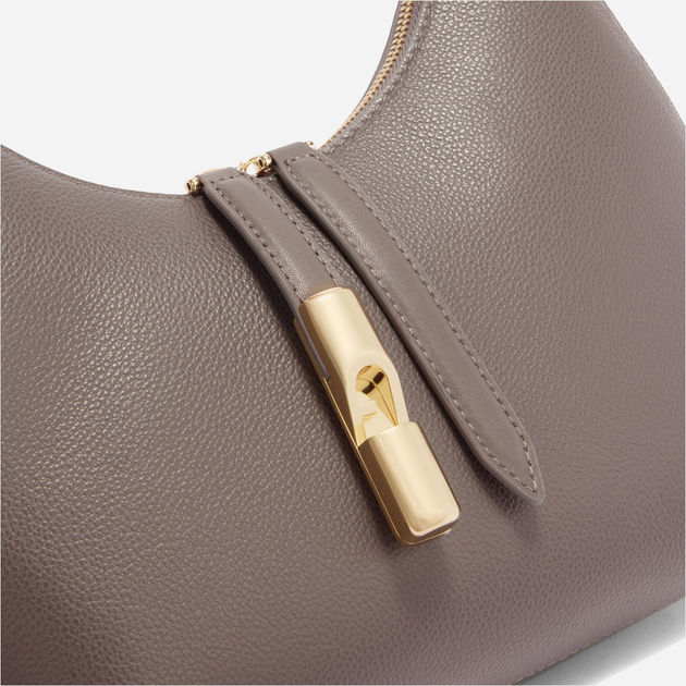 Сумка багет жіноча з натуральної шкіри маленька Furla Goccia WB01500BX33534283S1007 Сіра (800070349437) - зображення 4