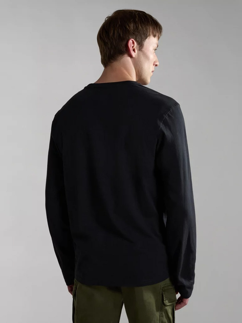 Лонгслів чоловічий Napapijri Salis NP0A4HN70411002 M Чорний (800070312009) - зображення 2