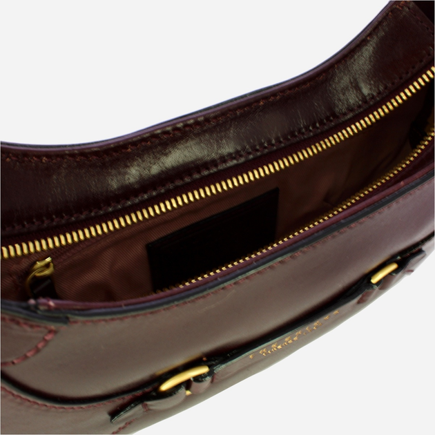 Torebka bagietka damska ze skóry naturalnej The Bridge Isabella 04503501 YF Bordowa (800070346571) - obraz 4