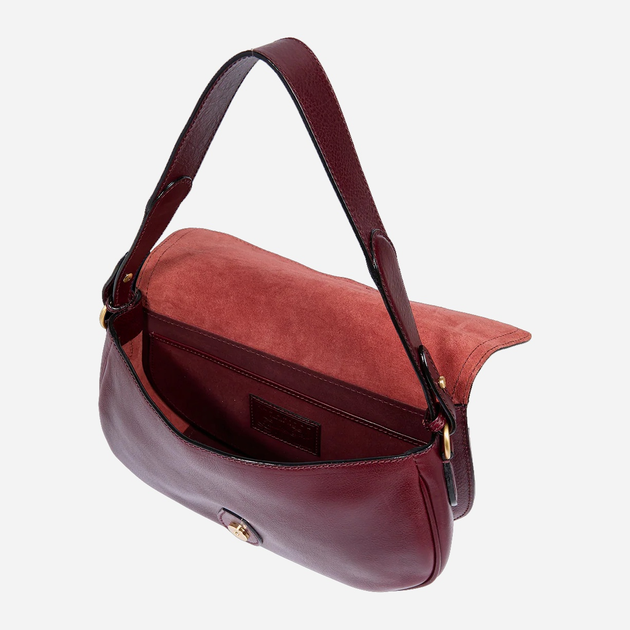 Torebka crossbody damska ze skóry naturalnej na szerokim pasku The Bridge Isadora 045325D3 YF Bordowa (800070346575) - obraz 5