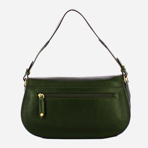 Torebka crossbody damska ze skóry naturalnej na szerokim pasku The Bridge Isadora 045325D3 I2 Zielona (800070346574) - obraz 3